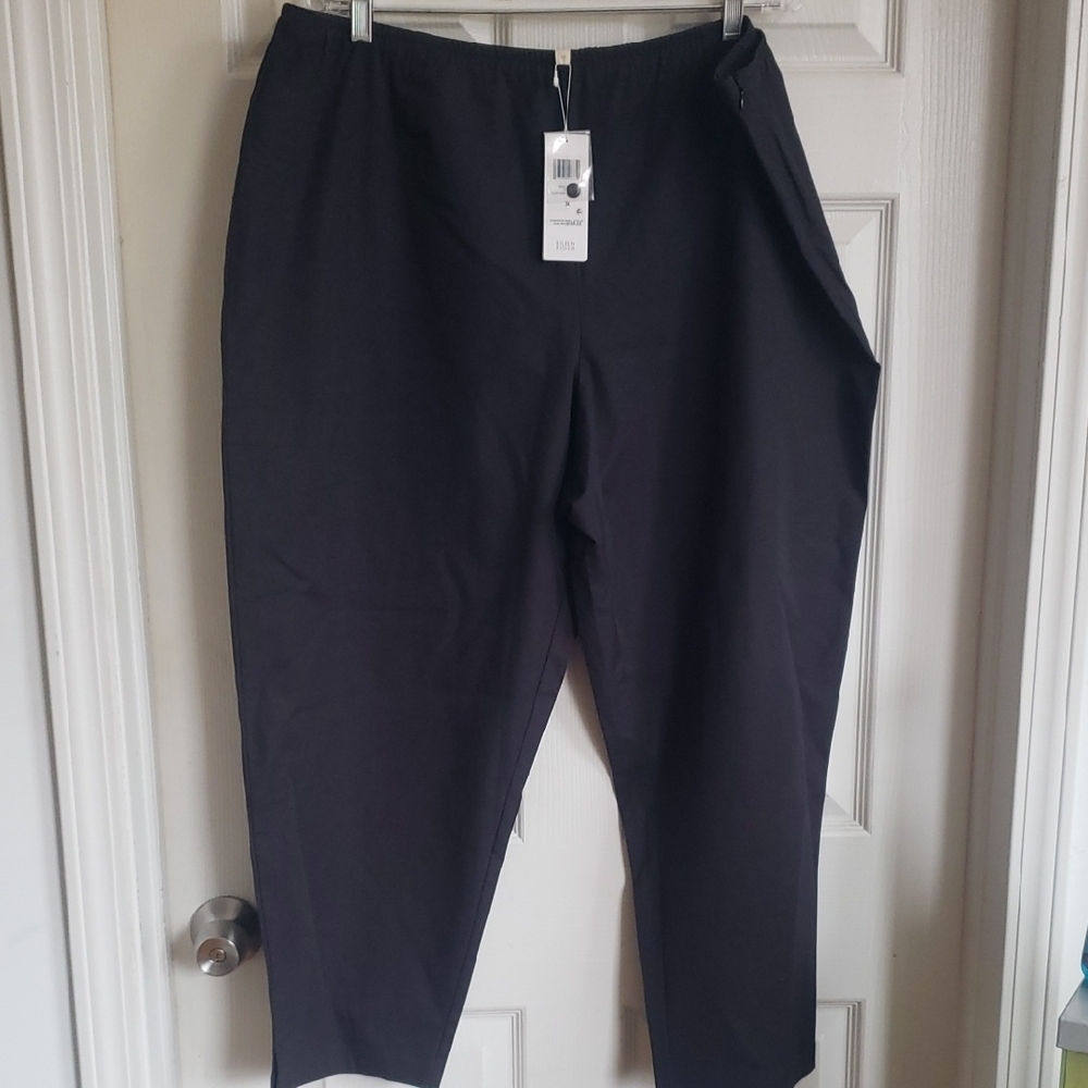 Eileen Fisher Black Women's Pull-On Capri Pants